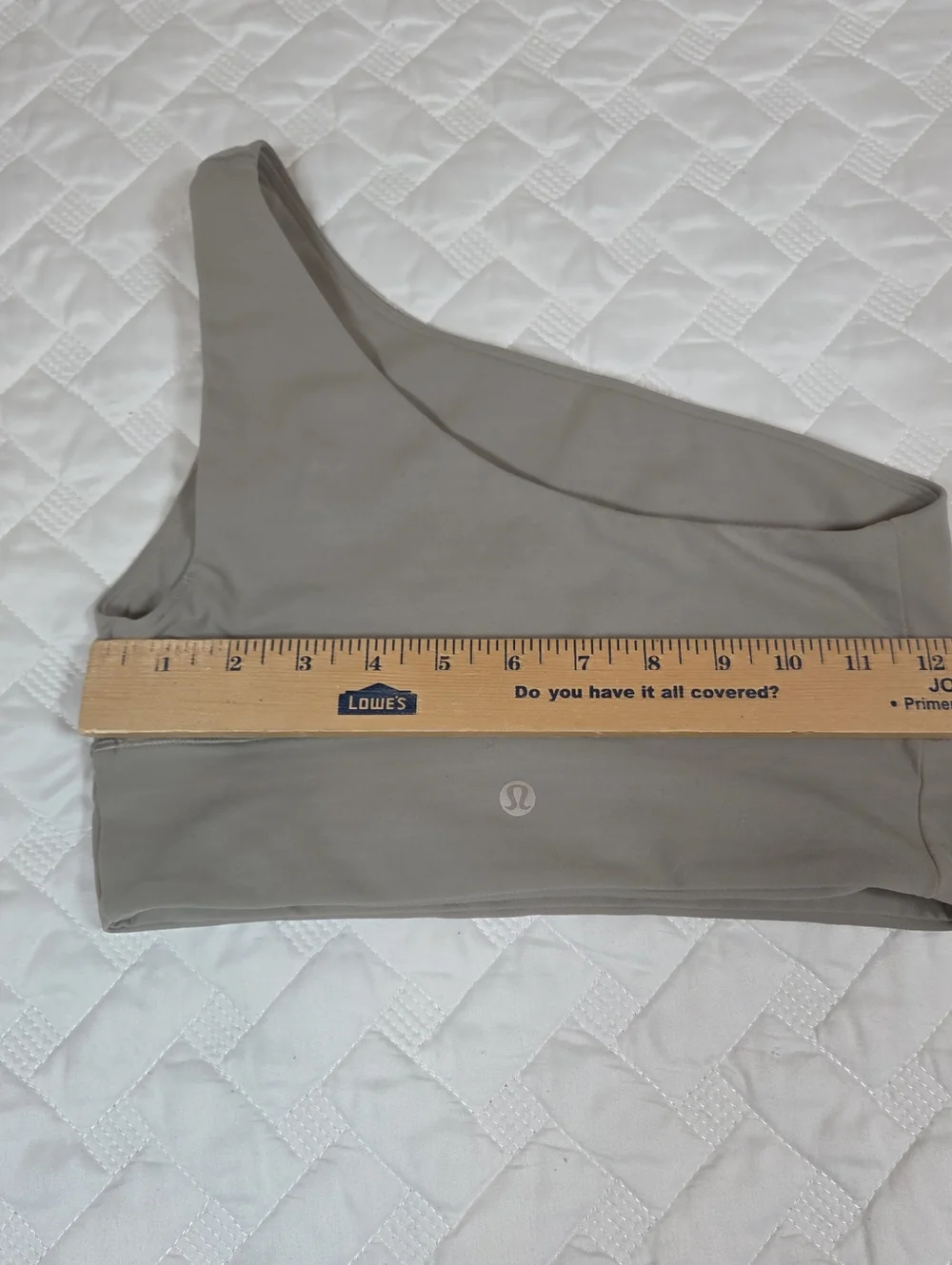 Lululemon Align Asymmetrical Bra Gray Light Support A B Cup Size 6